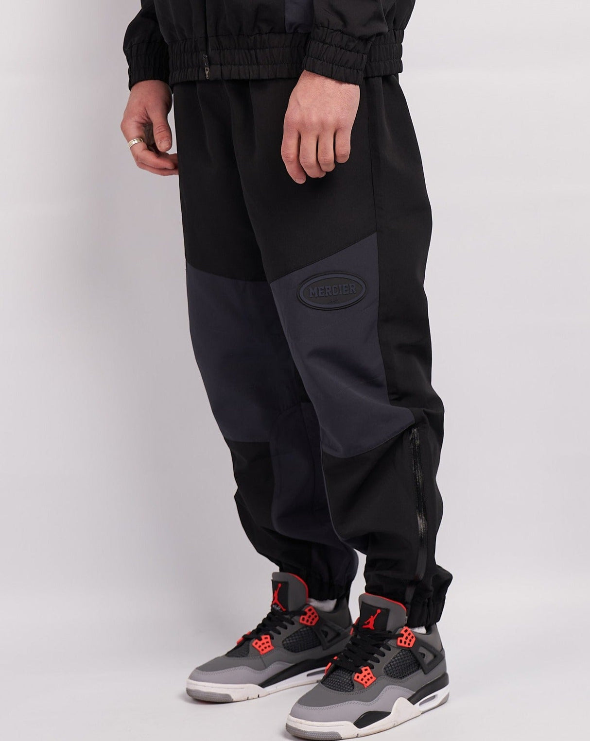 Utility Panelled Cargos Black Grey