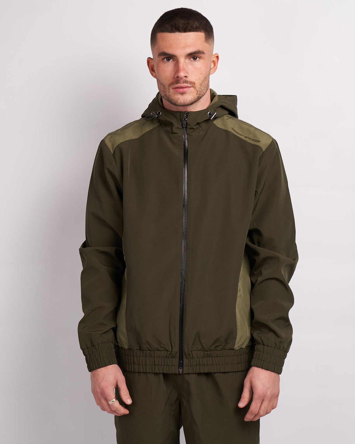 Utility Panelled Windbreaker Khaki